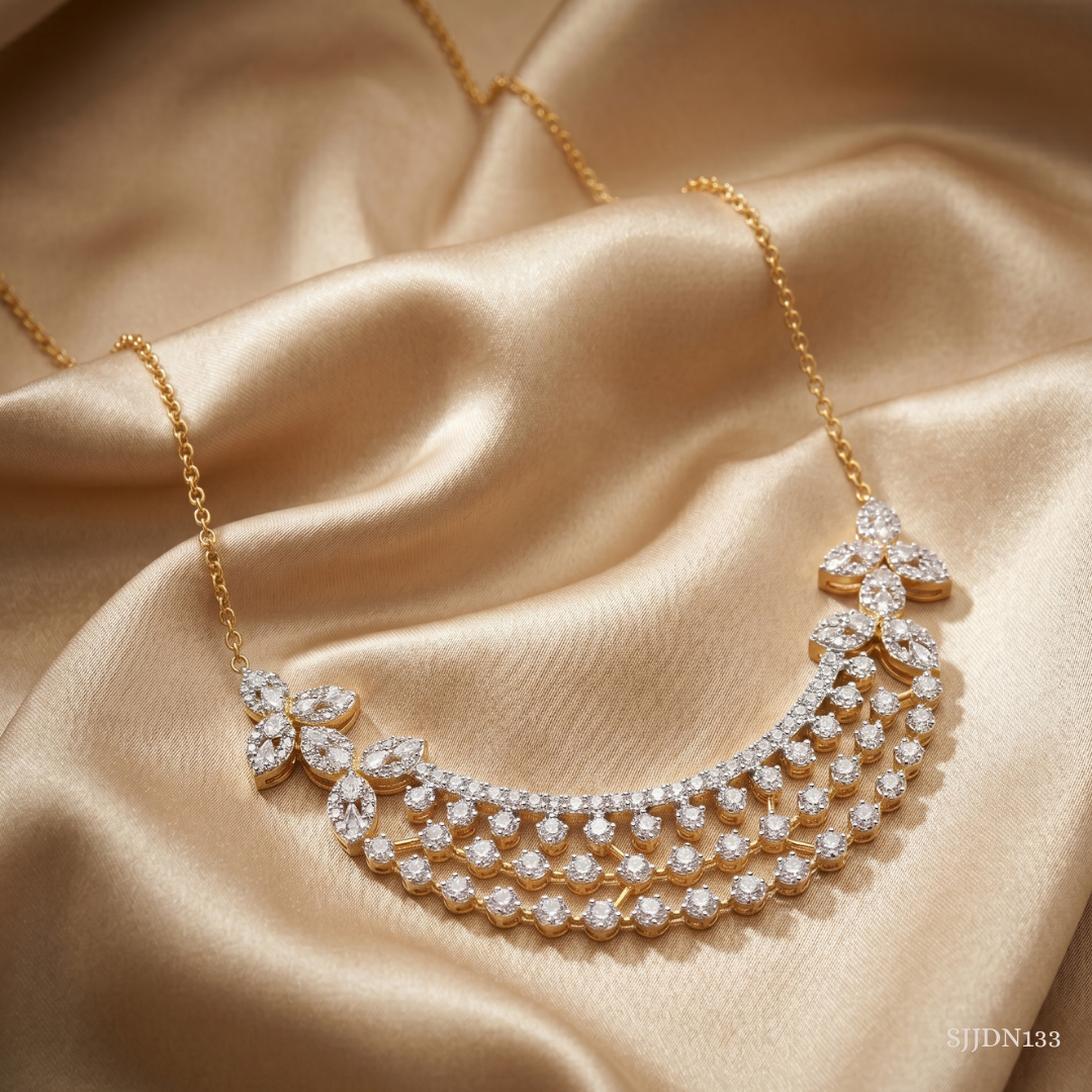 SJJDN133 | Symphony Diamond Statement Necklace