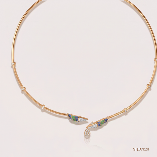 SJJDN137 | Soaring Wings Diamond Statement Necklace