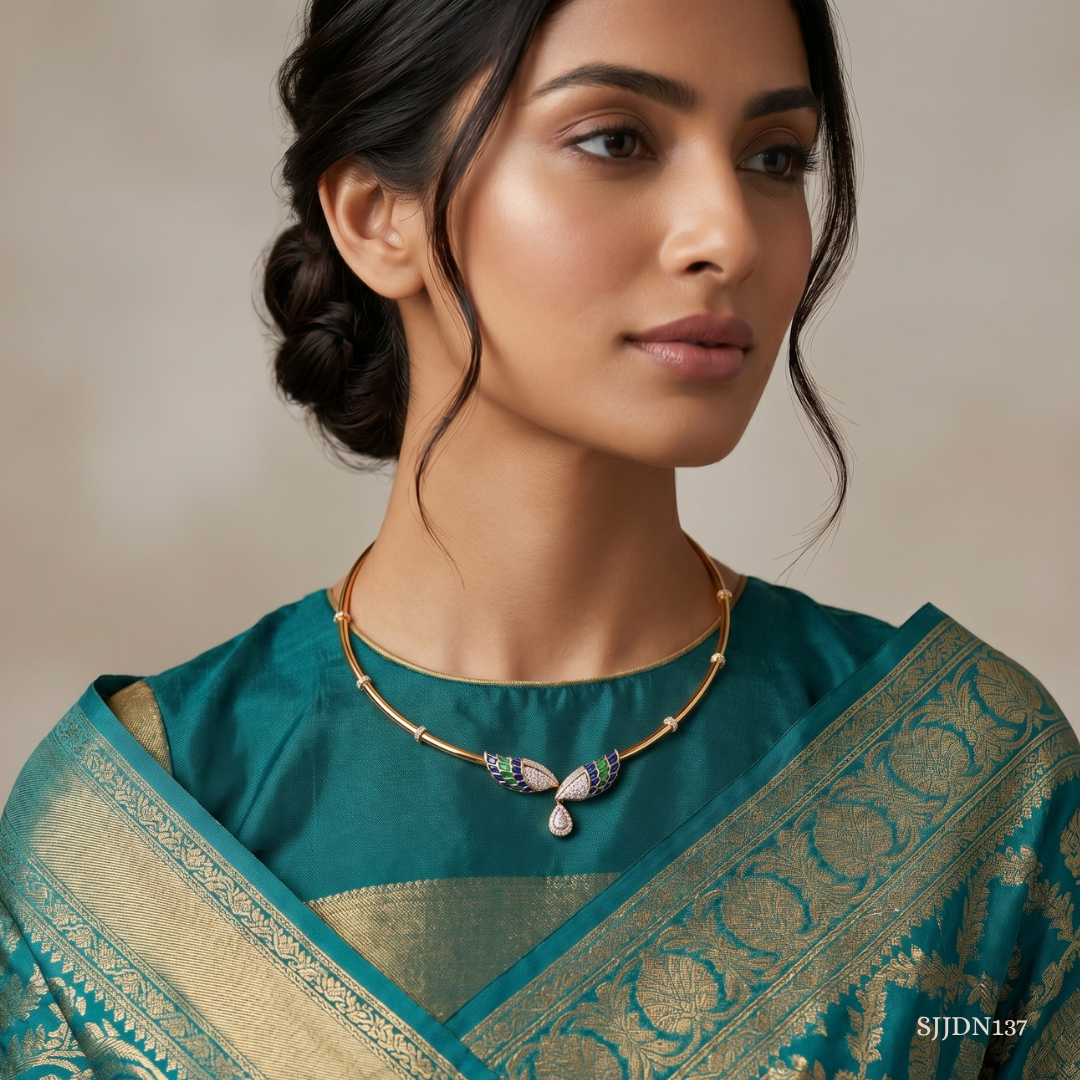 SJJDN137 | Soaring Wings Diamond Statement Necklace