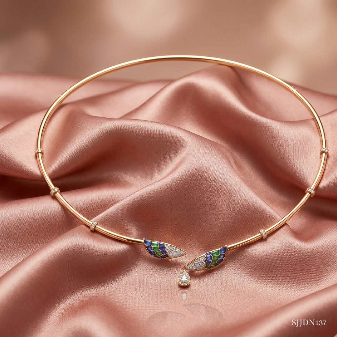 SJJDN137 | Soaring Wings Diamond Statement Necklace