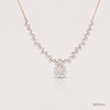 SJJDN140 | Petal Cascade Diamond Floral Necklace
