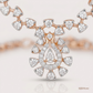 SJJDN140 | Petal Cascade Diamond Floral Necklace