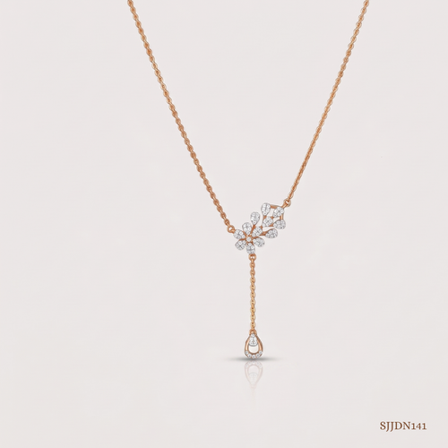 SJJDN141 | Blooming Charm Diamond Floral Necklace