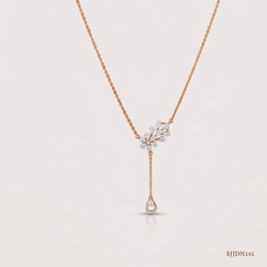 SJJDN141 | Blooming Charm Diamond Floral Necklace