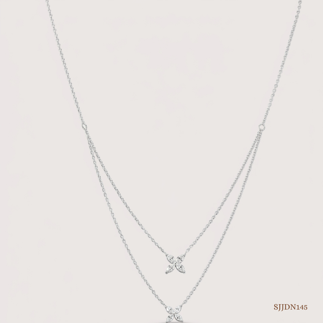 SJJDN145 | Nature's Muse Layered Diamond Necklace