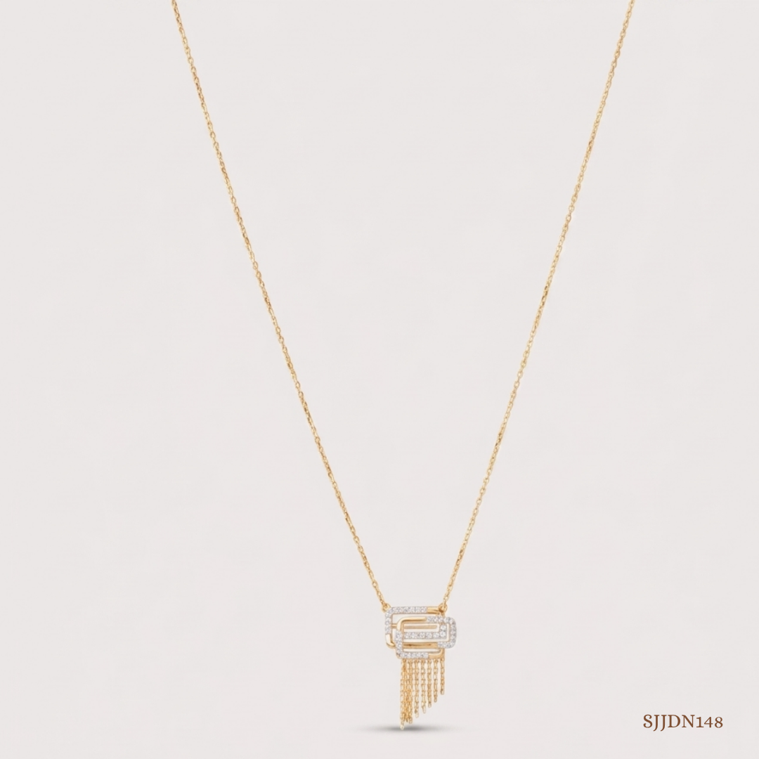 SJJDN148 | Elegant Tiers Diamond Statement Necklace