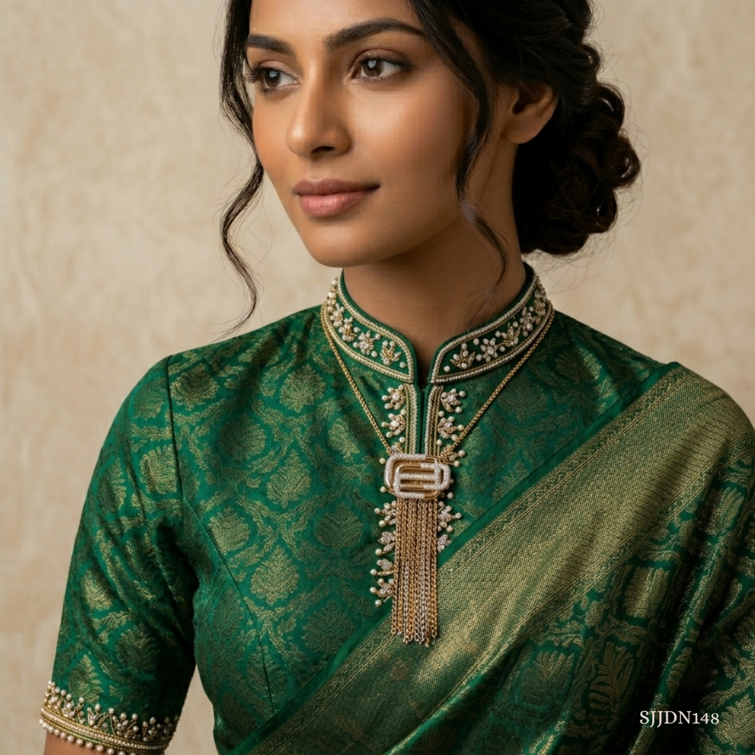 SJJDN148 | Elegant Tiers Diamond Statement Necklace