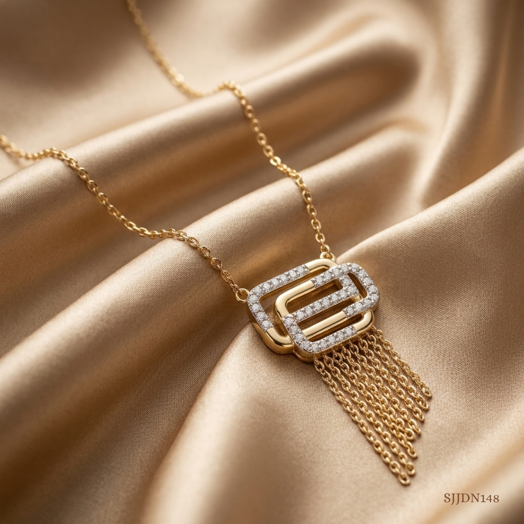 SJJDN148 | Elegant Tiers Diamond Statement Necklace