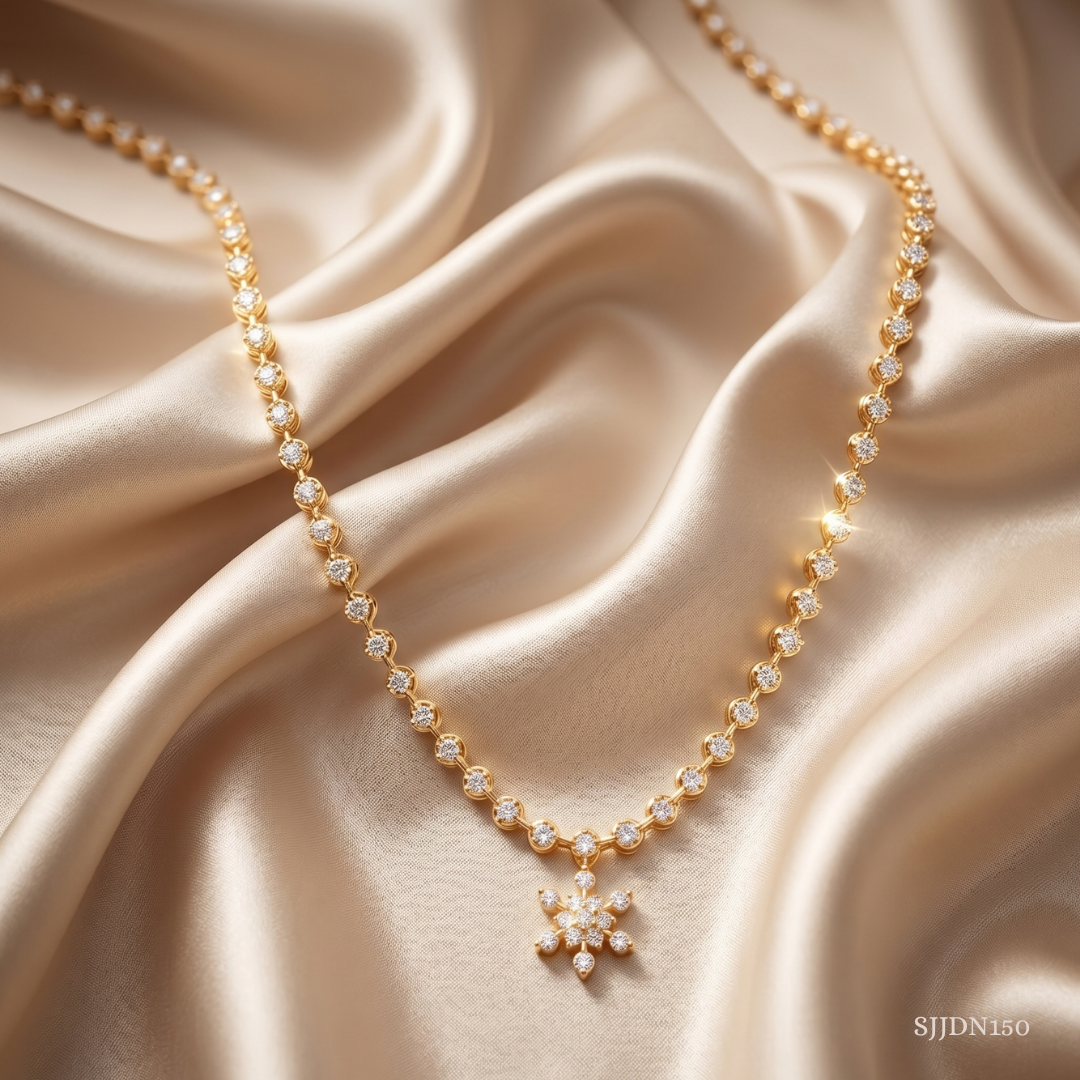 SJJDN150 | Brilliant Diamond Statement Necklace