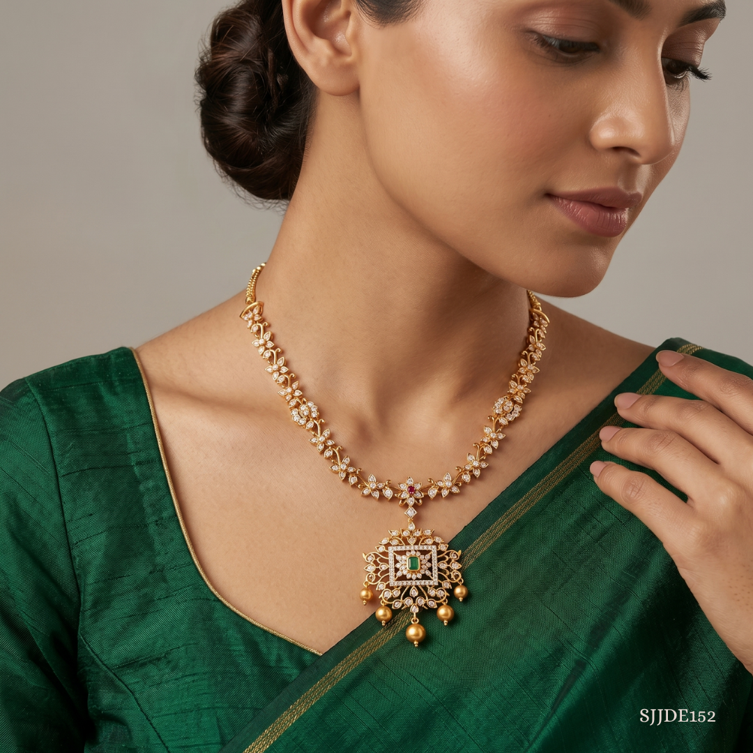 SJJDN152 | Elegant Diamond Designer Necklace