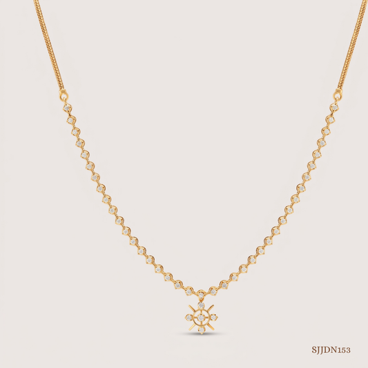 SJJDN153 | Enchanted Diamond Statement Necklace