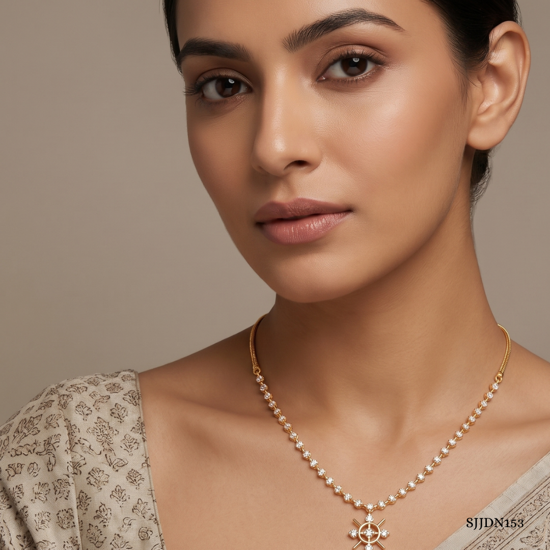SJJDN153 | Enchanted Diamond Statement Necklace