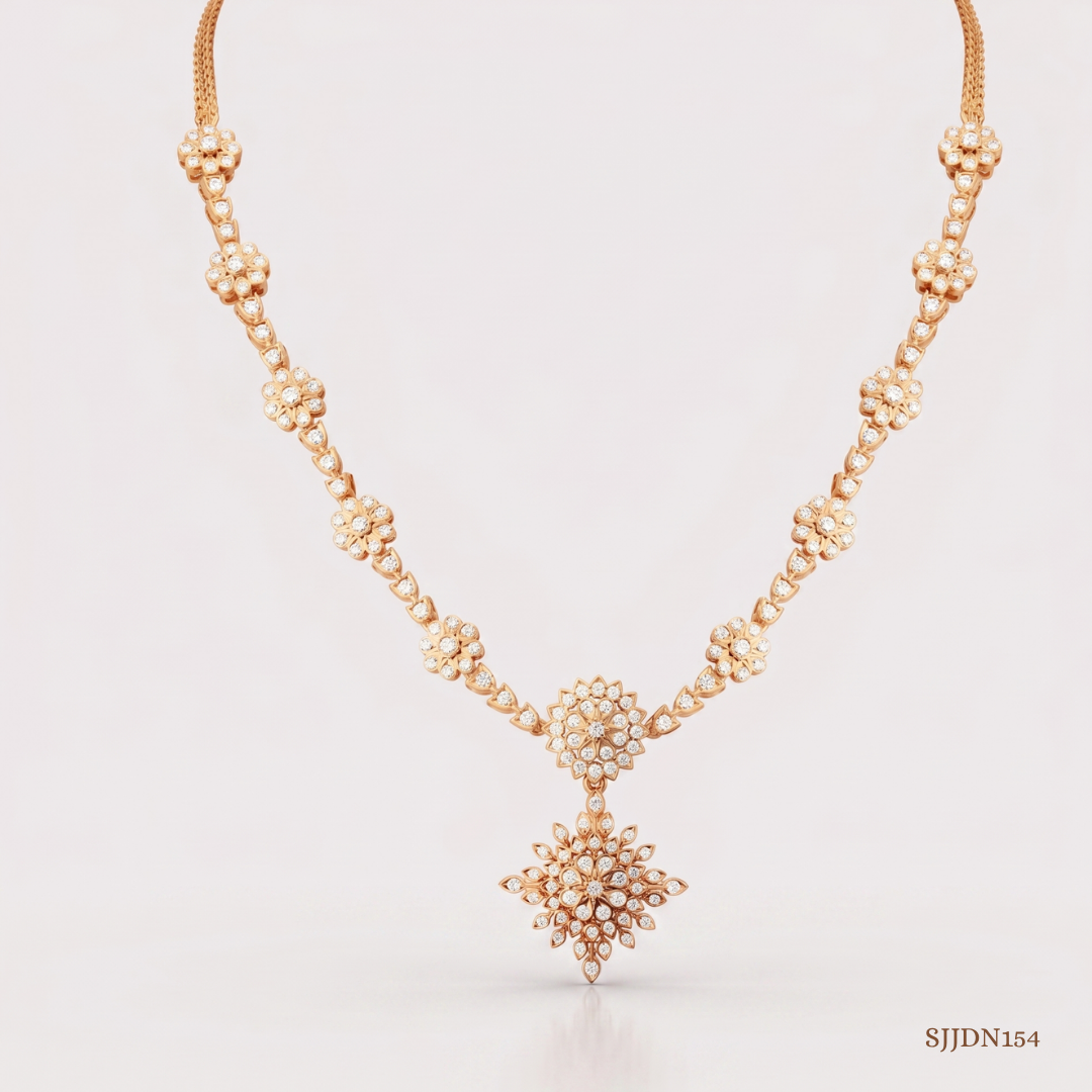 SJJDN154 | Luminous Diamond Contemporary Necklace