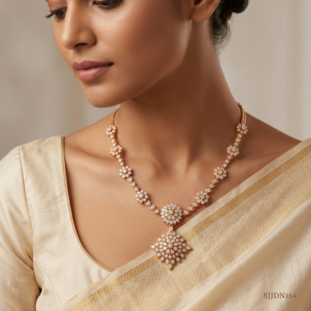 SJJDN154 | Luminous Diamond Contemporary Necklace
