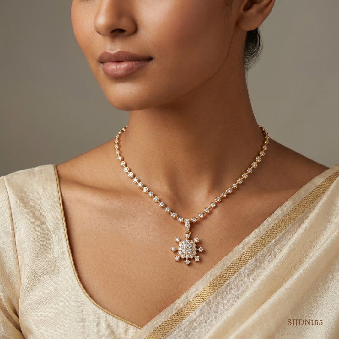 SJJDN155 | Elegance Diamond Designer Necklace