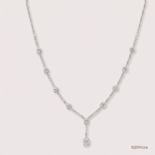 SJJDN158 | Cascading Diamond Designer Necklace