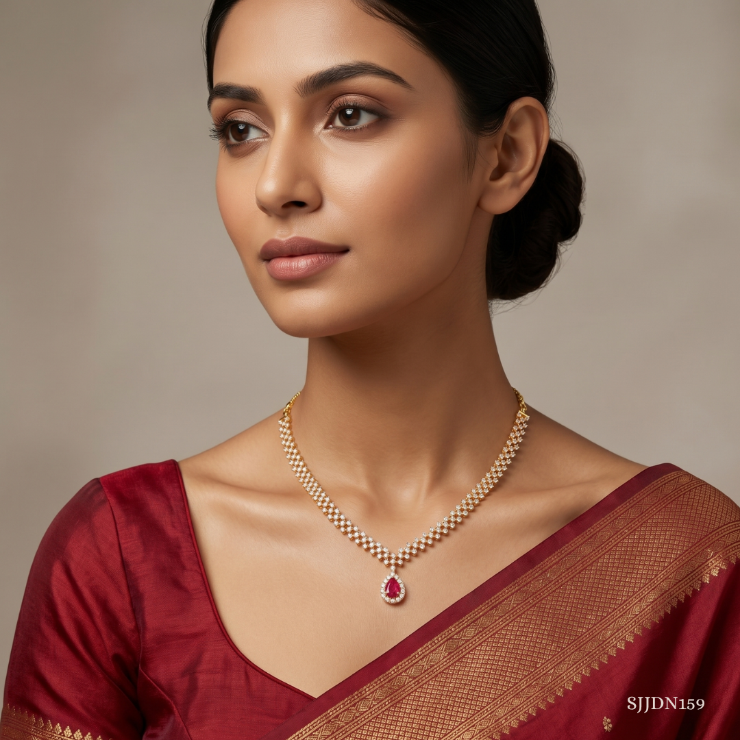 SJJDN159 | Classic Diamond Elegant Necklace