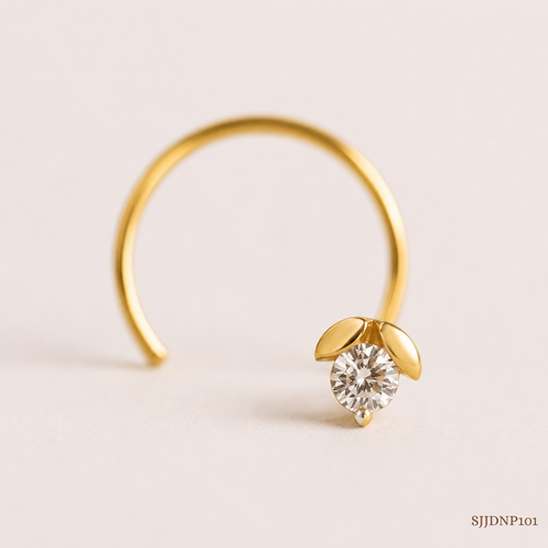 SJJDNP101 | Flowerbud Diamond Floral Nose Pin
