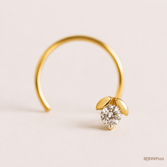 SJJDNP101 | Flowerbud Diamond Floral Nose Pin