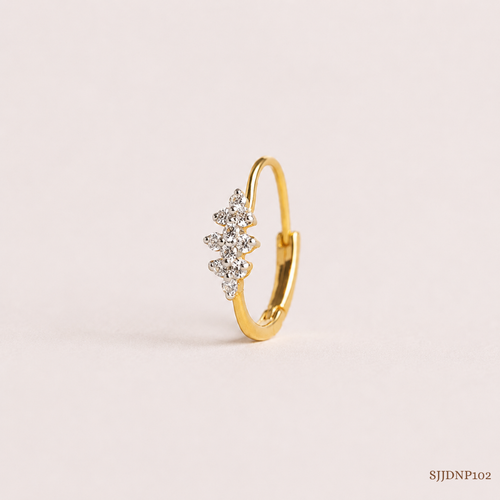 SJJDNP102 | Grand Cluster Diamond Nose Ring