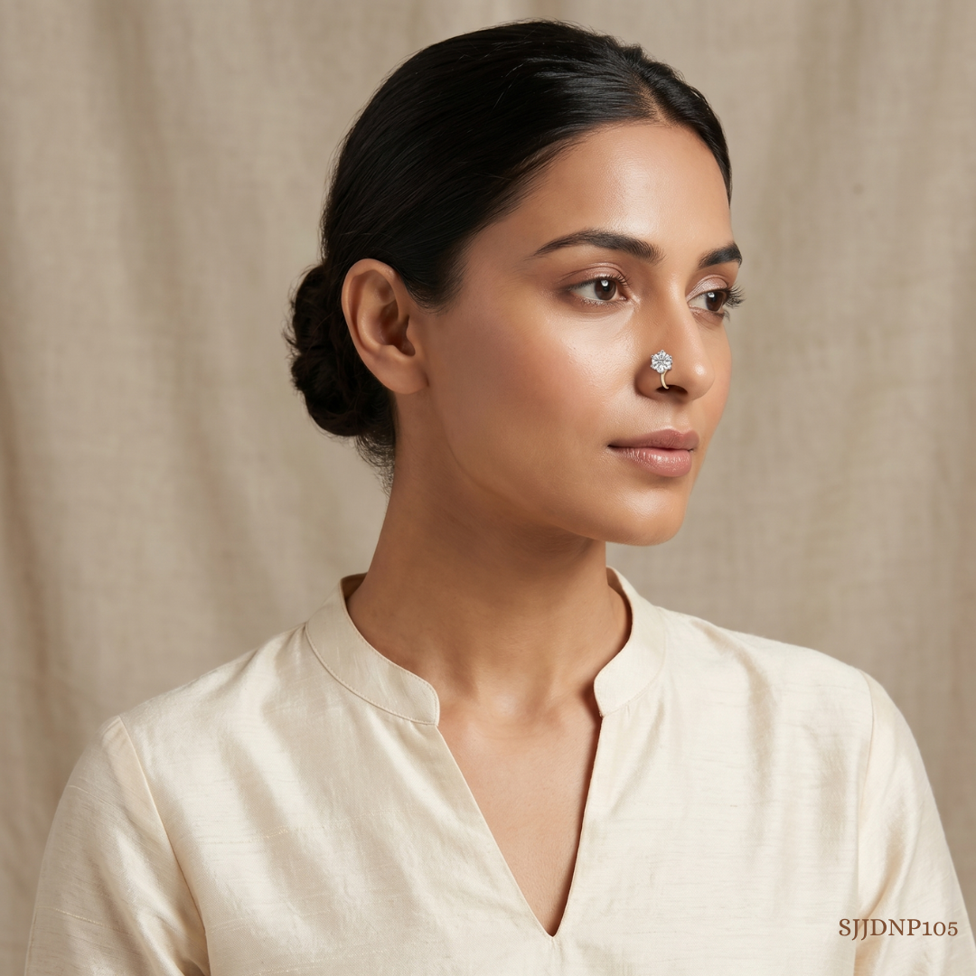 SJJDNP105 | Dainty Diamond Elegant Nose Pin