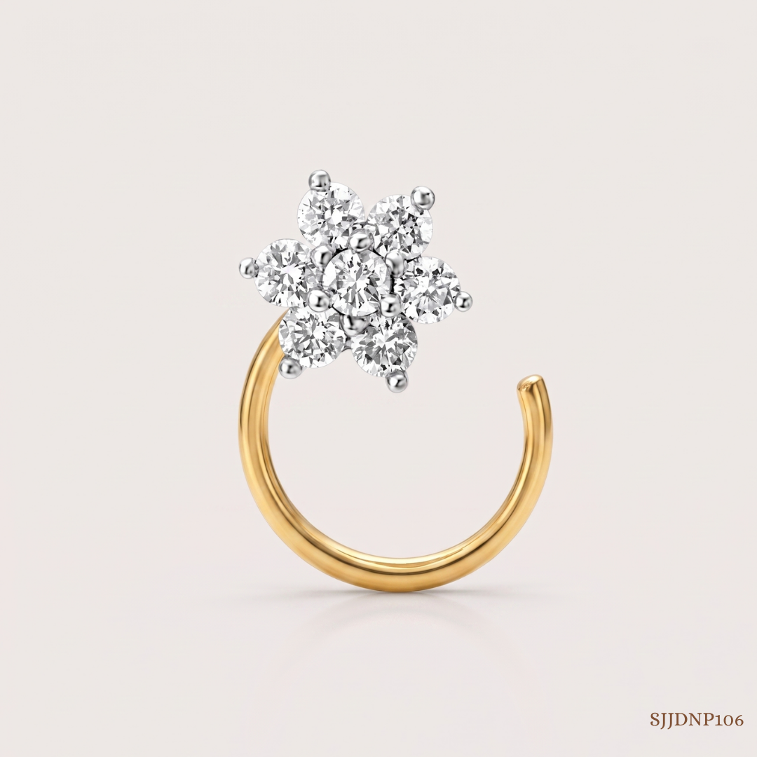 SJJDNP106 | Vanca Diamond Designer Nose Pin