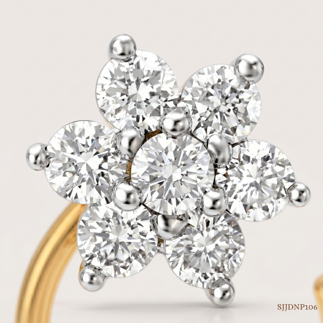 SJJDNP106 | Vanca Diamond Designer Nose Pin