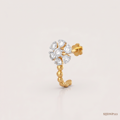 SJJDNP113 | Vanca Diamond Contemporary Nose Pin
