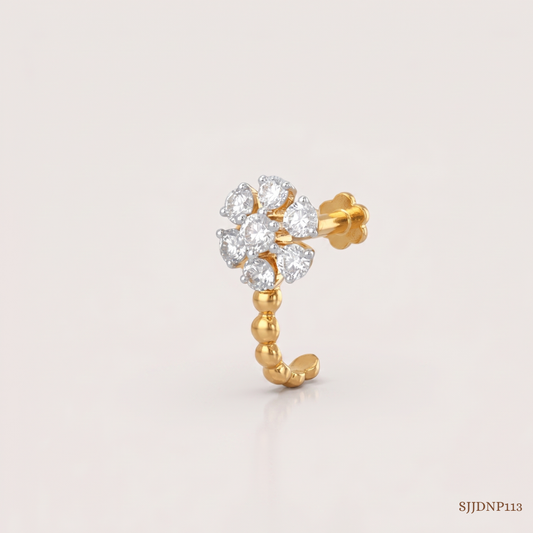 SJJDNP113 | Vanca Diamond Contemporary Nose Pin
