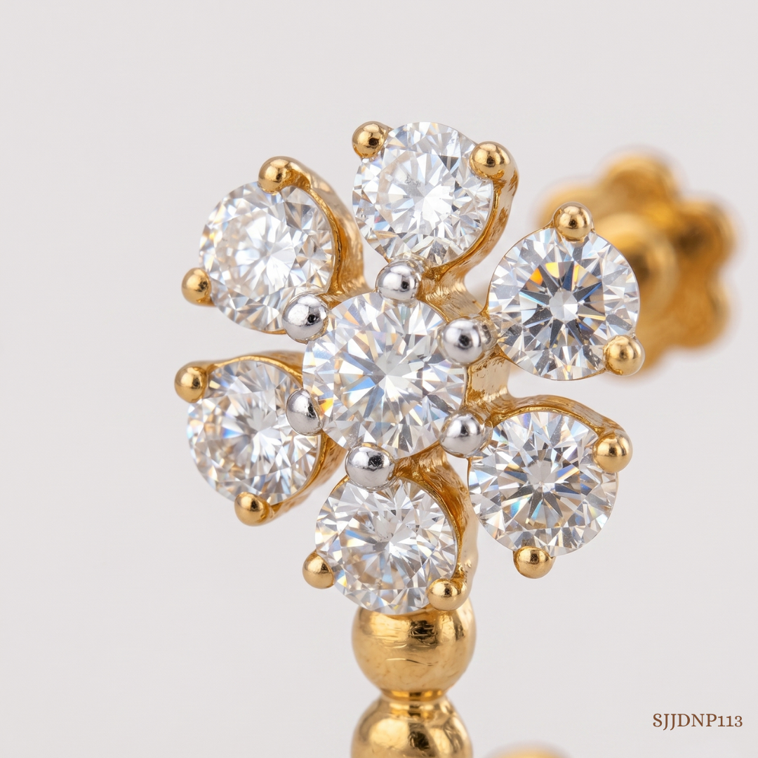 SJJDNP113 | Vanca Diamond Contemporary Nose Pin
