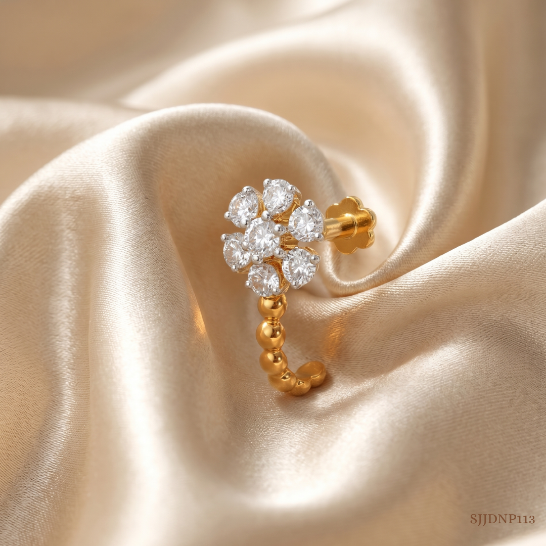SJJDNP113 | Vanca Diamond Contemporary Nose Pin