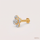 SJJDNP114 | Floral Glimmer Diamond Designer Nose Pin