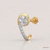 SJJDNP115 | Elegant Stroke Diamond Modern Nose Pin