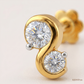 SJJDNP116 | Fluid Curve Diamond Contemporary Nose Pin