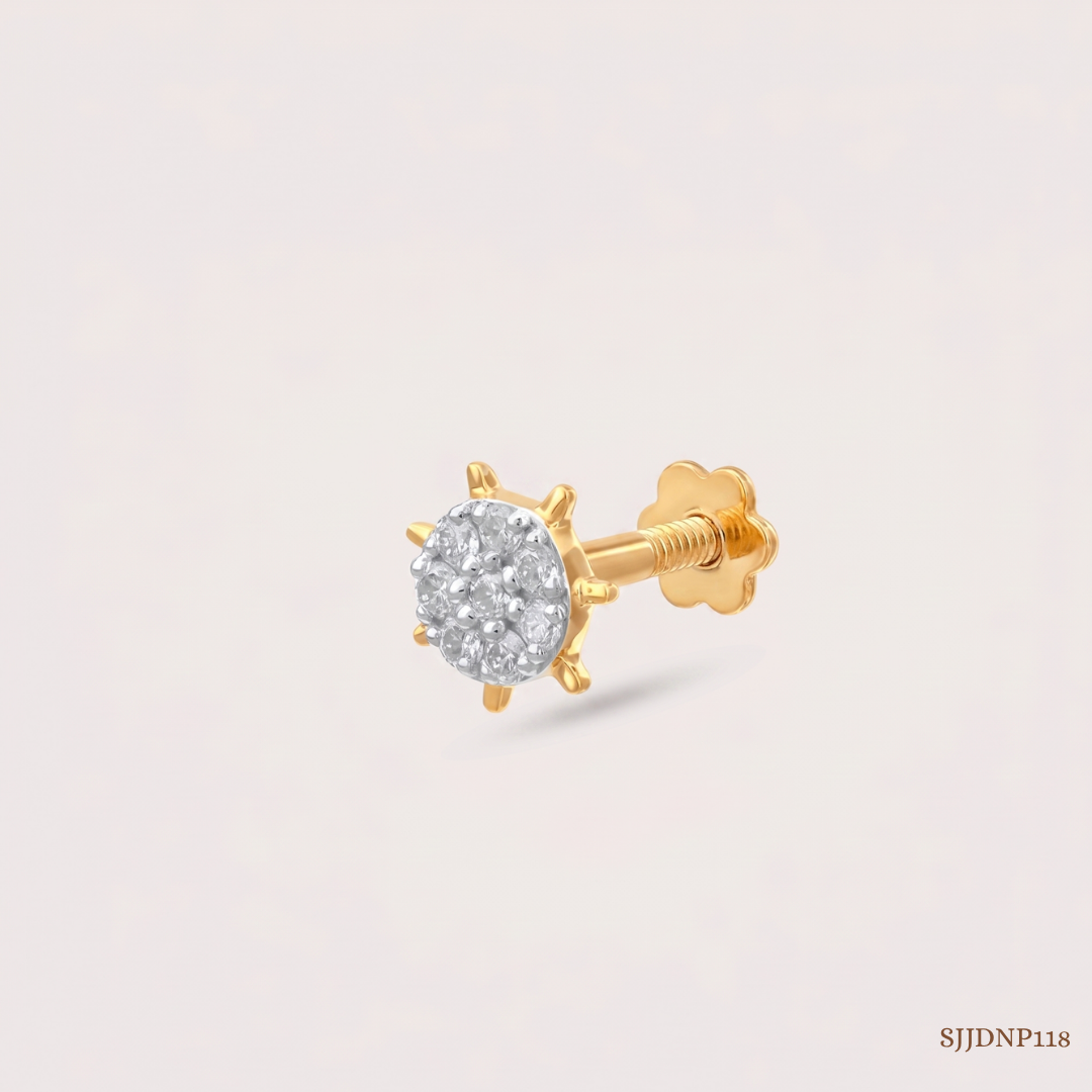 SJJDNP118 | Sunlit Spark Diamond Designer Nose Pin