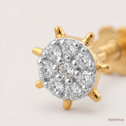SJJDNP118 | Sunlit Spark Diamond Designer Nose Pin