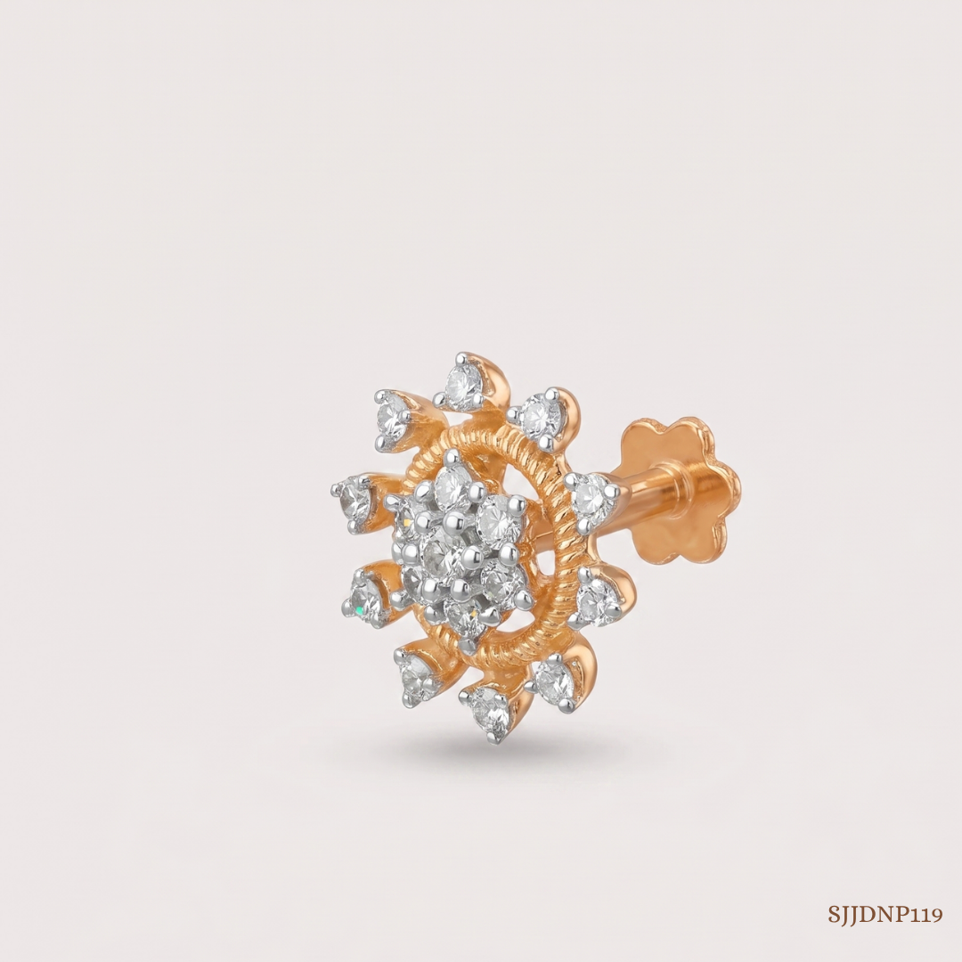 SJJDNP119 | Daylight Dazzle Diamond Statement Nose Pin