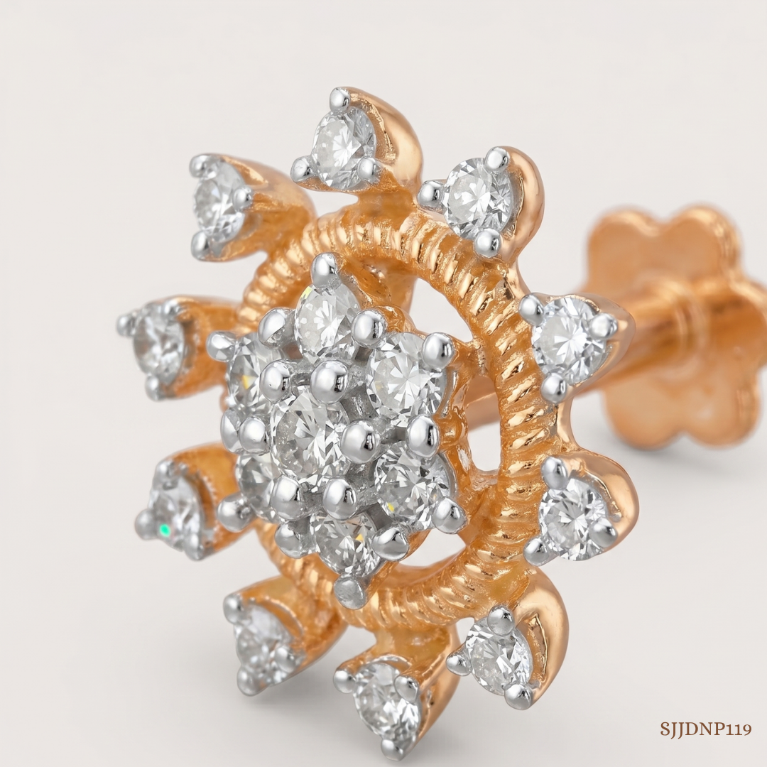 SJJDNP119 | Daylight Dazzle Diamond Statement Nose Pin