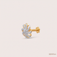SJJDNP120 | Swirl Bloom Diamond Floral Nose Pin