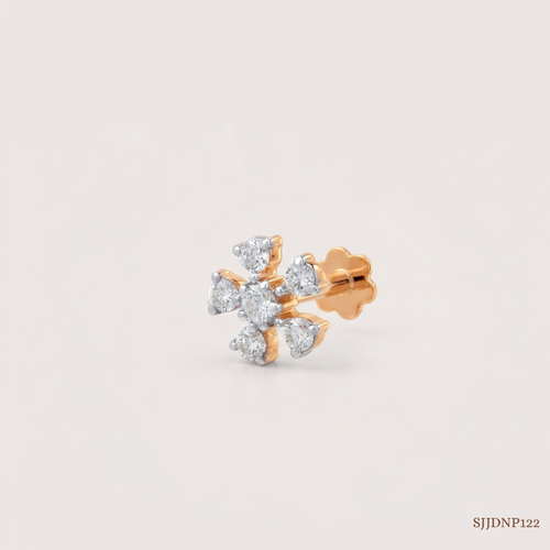 SJJDNP122 | Glimmer Petal Diamond Floral Nose Pin