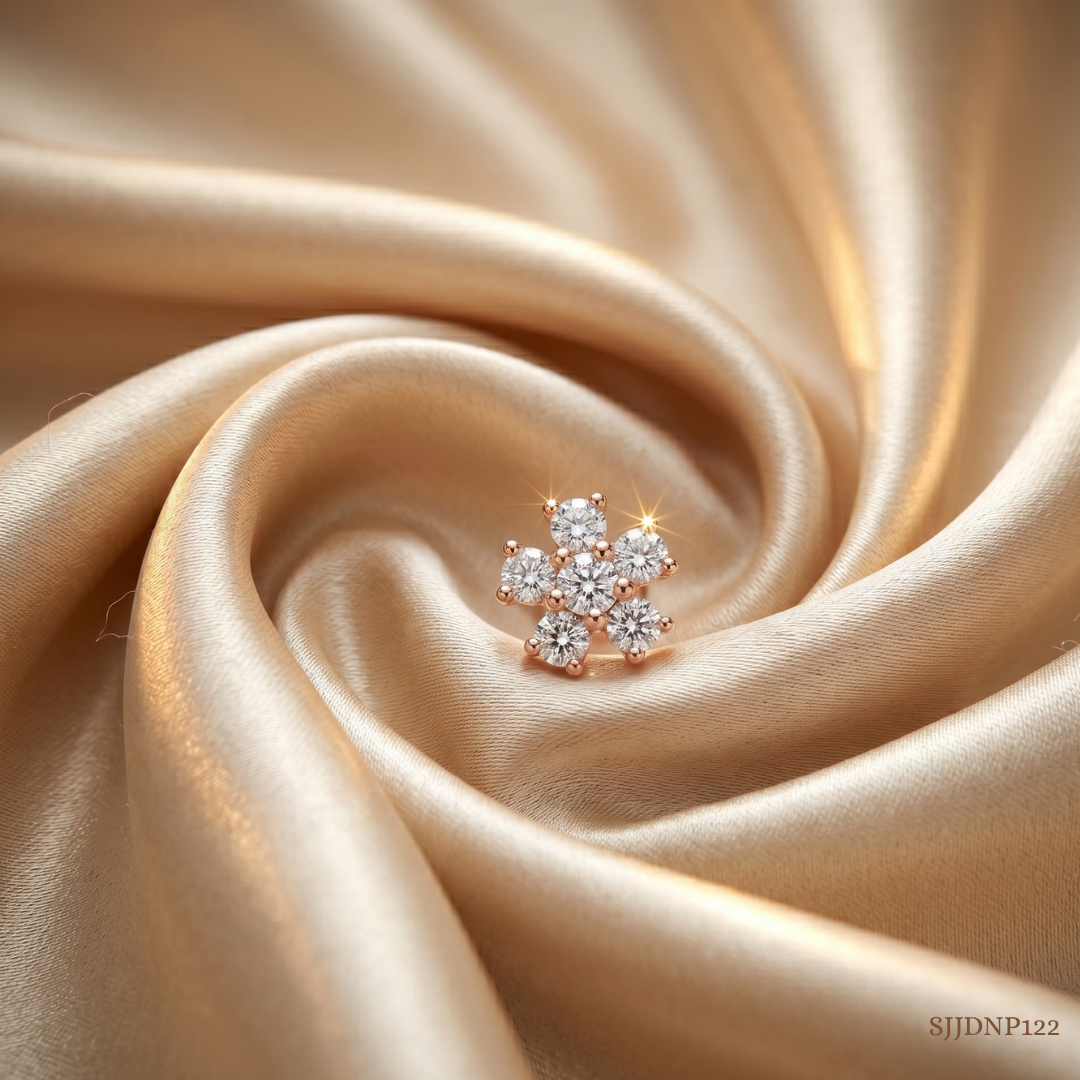 SJJDNP122 | Glimmer Petal Diamond Floral Nose Pin