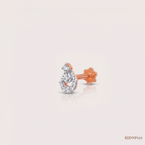 SJJDNP123 | Dew Charm Diamond Elegant Nose Pin