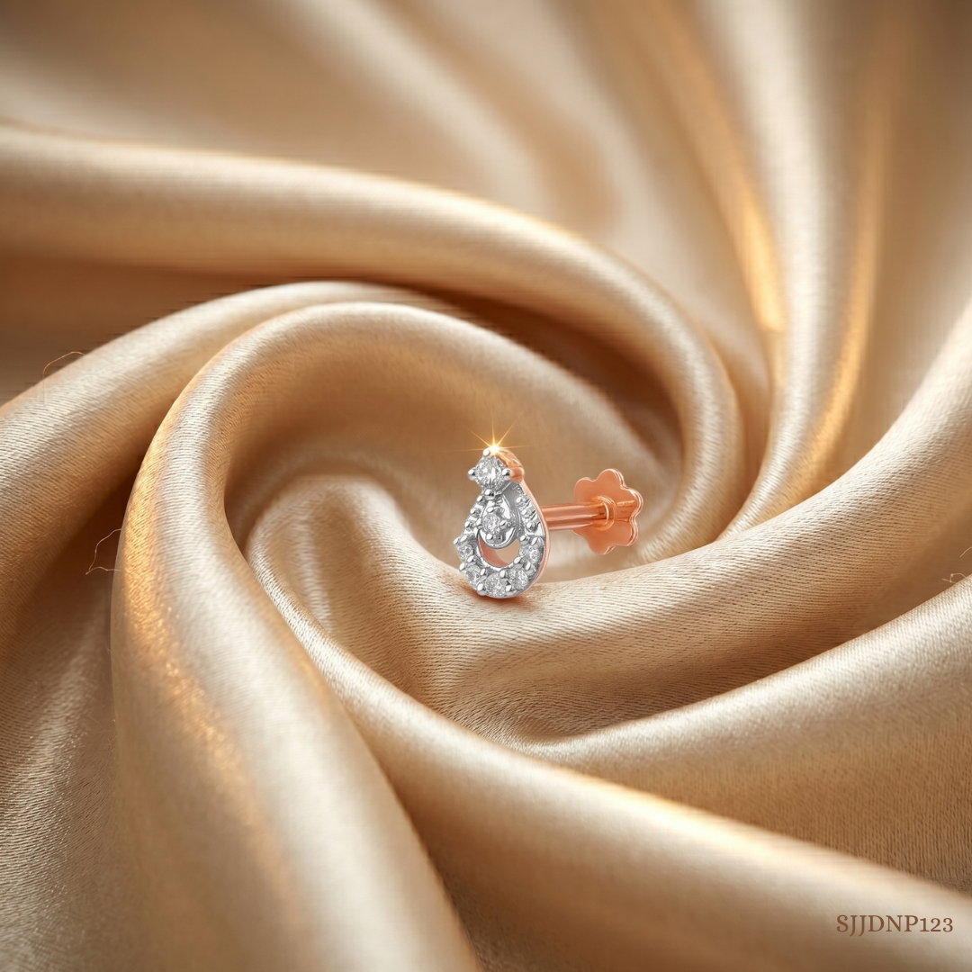SJJDNP123 | Dew Charm Diamond Elegant Nose Pin