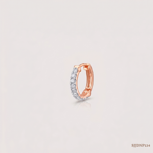 SJJDNP134 | Gleam Loop Diamond Modern Nose Pin