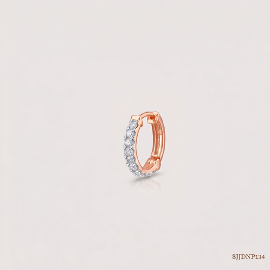 SJJDNP134 | Gleam Loop Diamond Modern Nose Pin