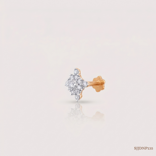 SJJDNP135 | Star Bloom Diamond Floral Nose Pin