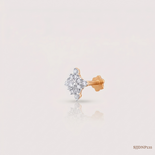 SJJDNP135 | Star Bloom Diamond Floral Nose Pin