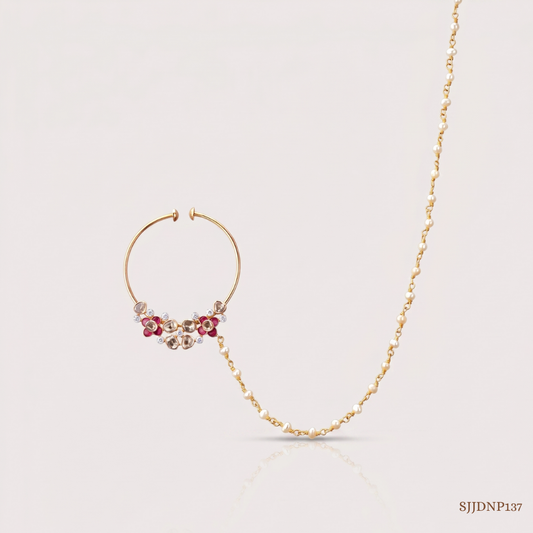 SJJDNP137 | Opulent Charm Diamond Traditional Nath