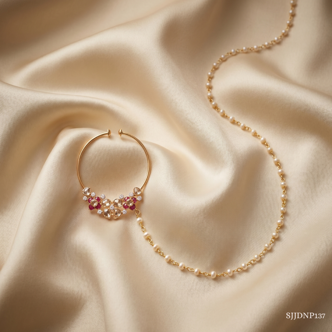 SJJDNP137 | Opulent Charm Diamond Traditional Nath
