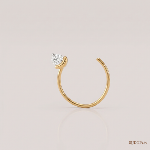 SJJDNP139 | Round Diamond Classic Nose Pin